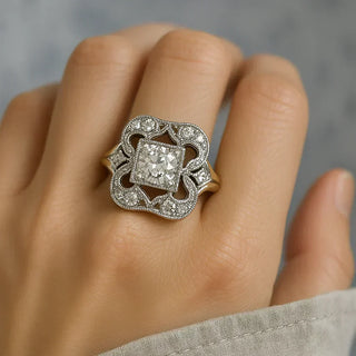 Elodie | Vintage Zirconia Gold Ring