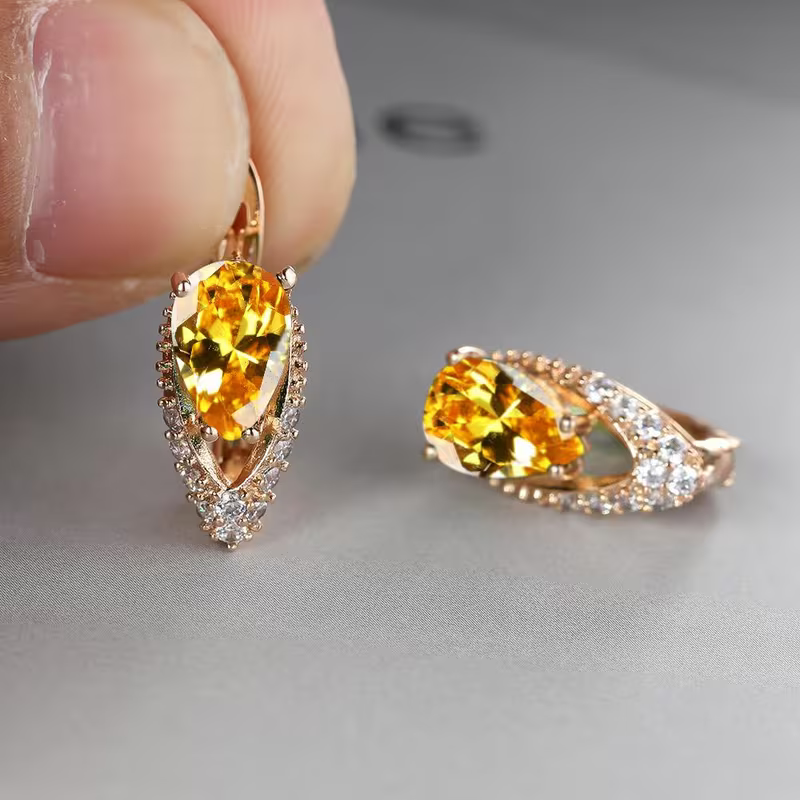 SIMONE - Colourful Teardrop Earrings