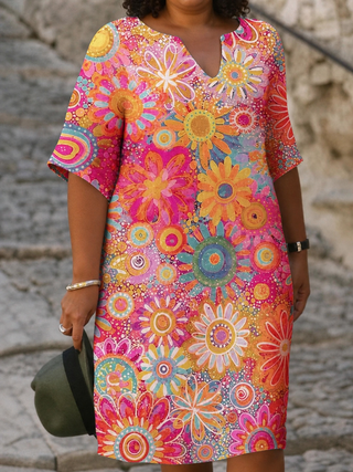 Della | Vibrant Floral Midi Dress