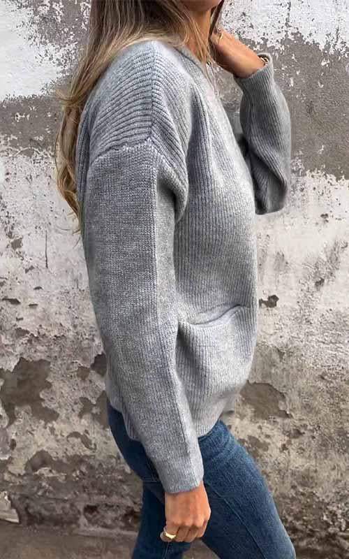 SARIA™ - Zip-Up Knit Cardigan