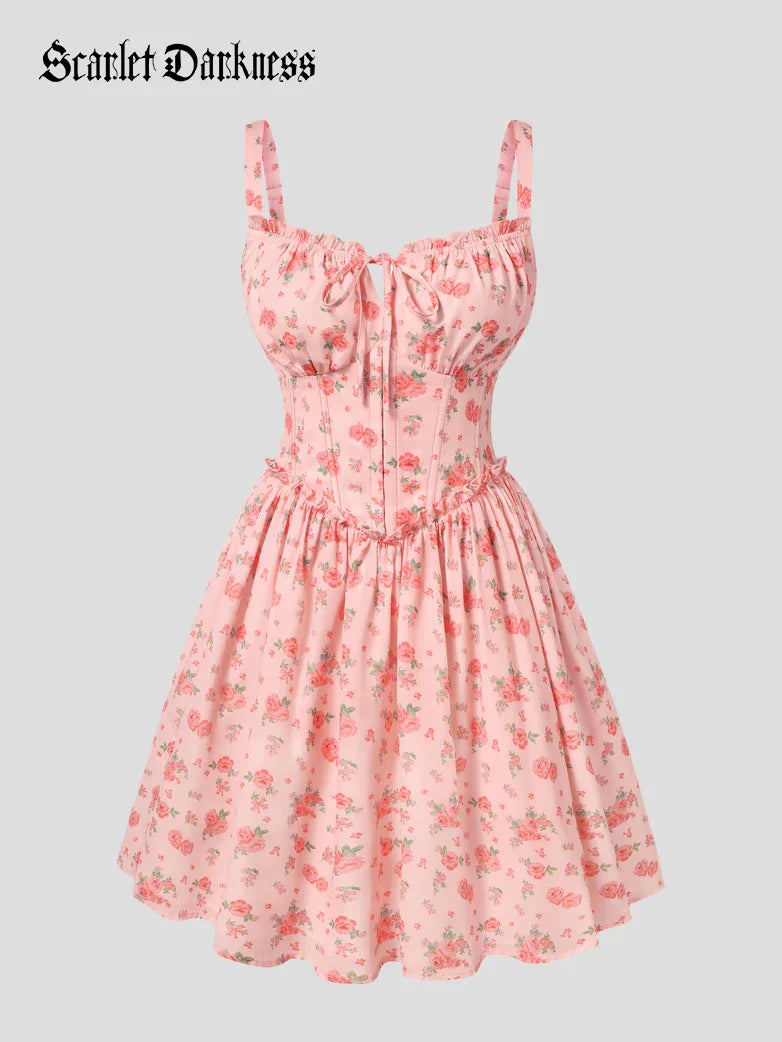 ROSELINE™ - Victorian Floral Corset Dress