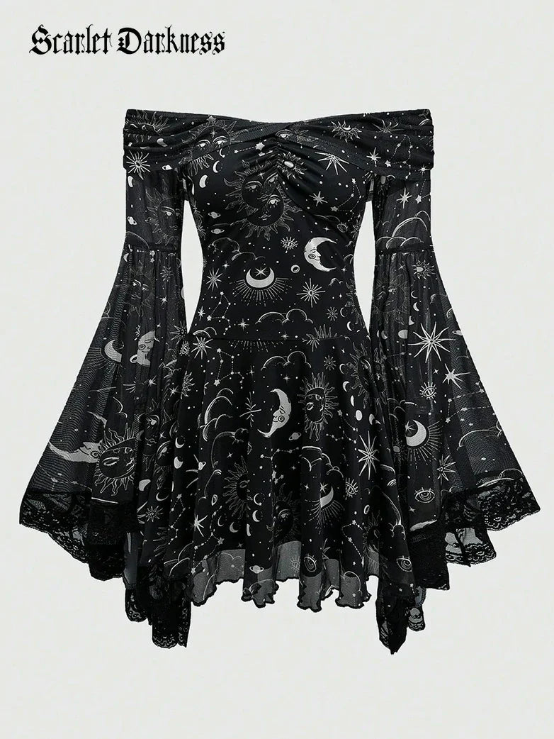 VALERIE™ - Whimsical Off-Shoulder Bell-Sleeve Dress
