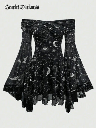 VALERIE™ - Whimsical Off-Shoulder Bell-Sleeve Dress
