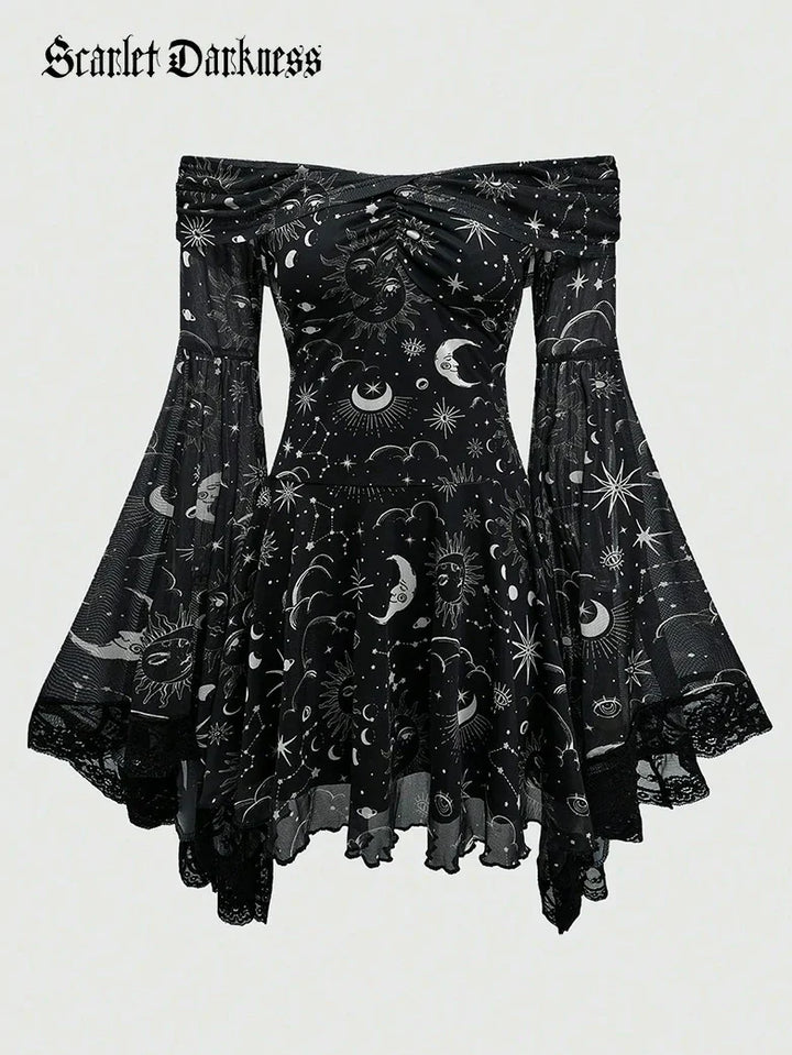 VALERIE™ - Whimsical Off-Shoulder Bell-Sleeve Dress
