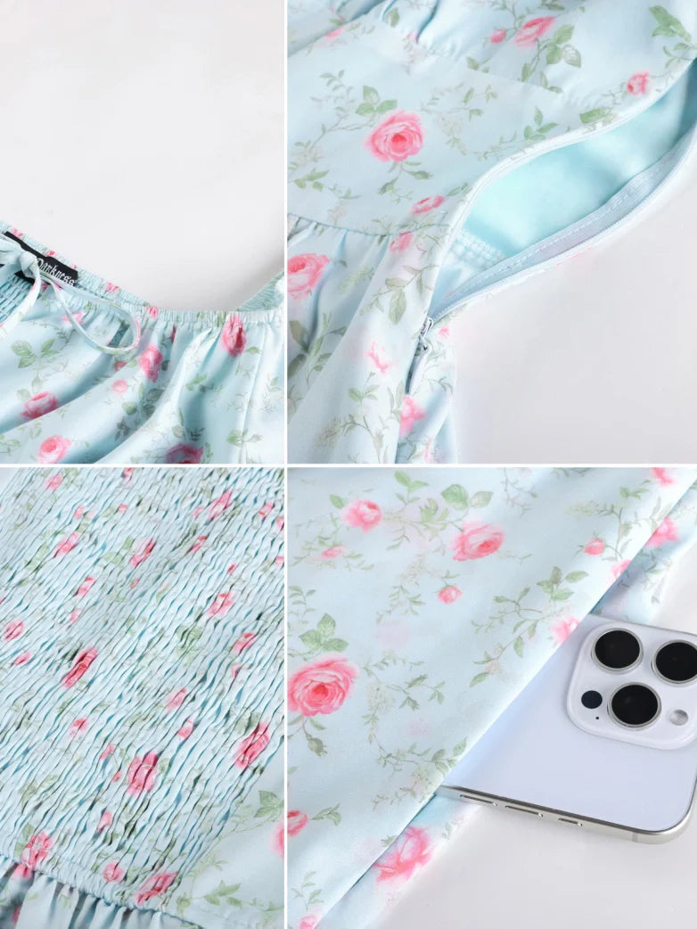 Victorian Off Shoulder Floral Dresses for Women