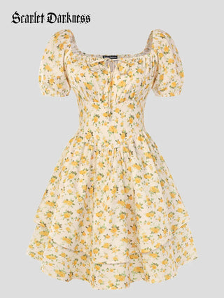 Victorian Off Shoulder Floral Dresses for Women