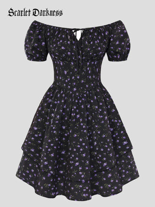 Victorian Off Shoulder Floral Dresses for Women