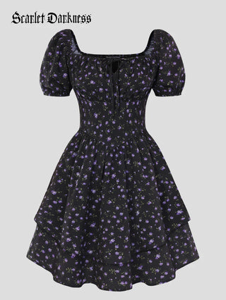 Victorian Off Shoulder Floral Dresses for Women
