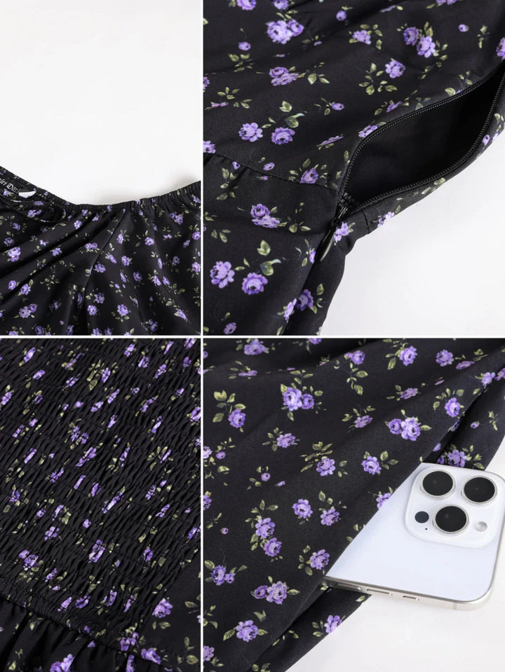 Victorian Off Shoulder Floral Dresses for Women