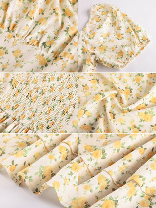 Victorian Off Shoulder Floral Dresses for Women