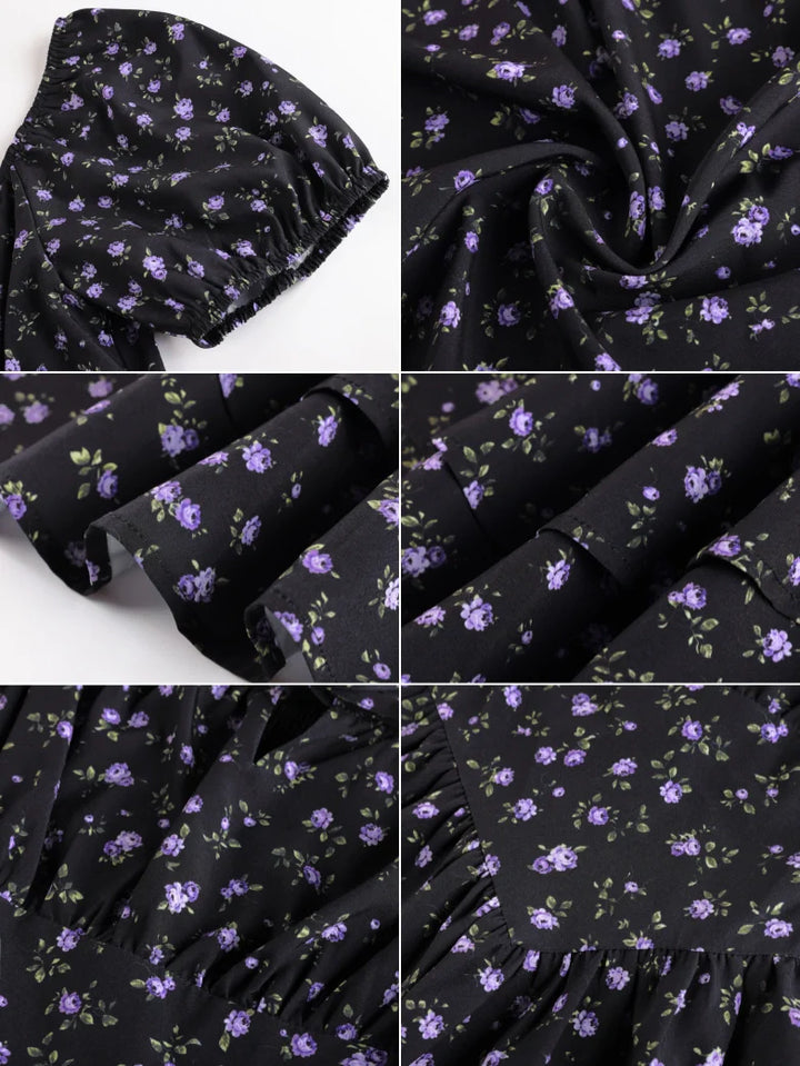 Victorian Off Shoulder Floral Dresses for Women