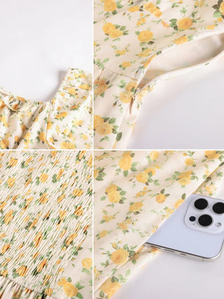 Victorian Off Shoulder Floral Dresses for Women