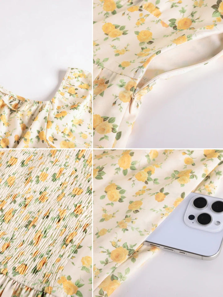 Victorian Off Shoulder Floral Dresses for Women