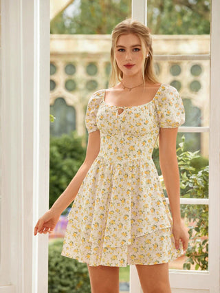 Victorian Off Shoulder Floral Dresses for Women