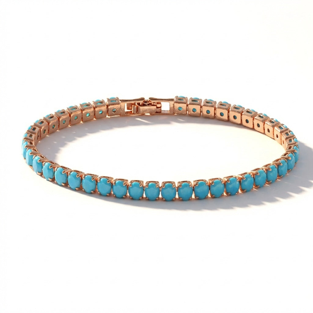 IRENE - Gold Turquoise Chain Bracelet