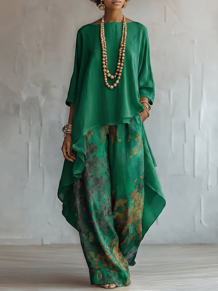 GINEVRA™ - Sunny Boho Two-Piece Set - Green