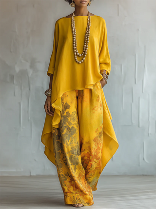 GINEVRA™ - Sunny Boho Two-Piece Set - Yellow