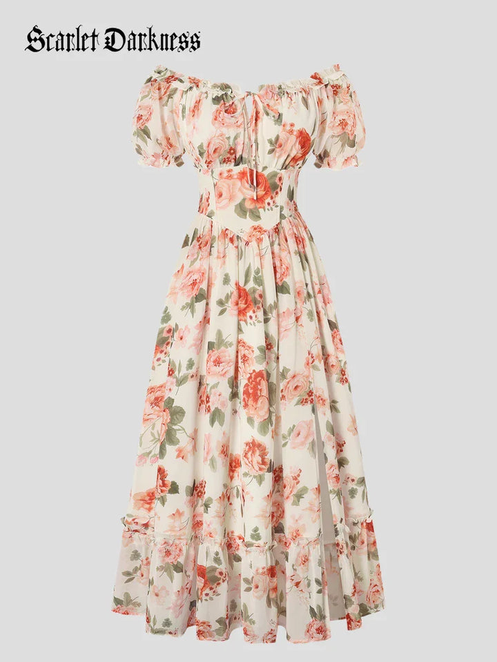 CLARISSE™ - Garden Tea Party Floral Dress