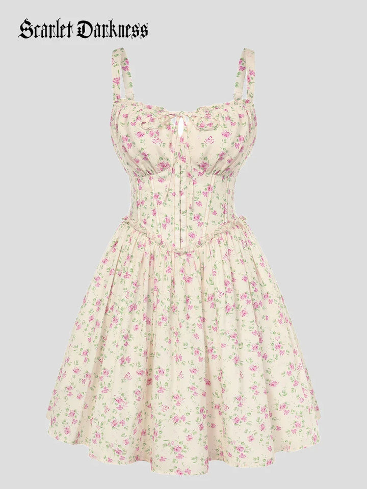 ROSELINE™ - Victorian Floral Corset Dress