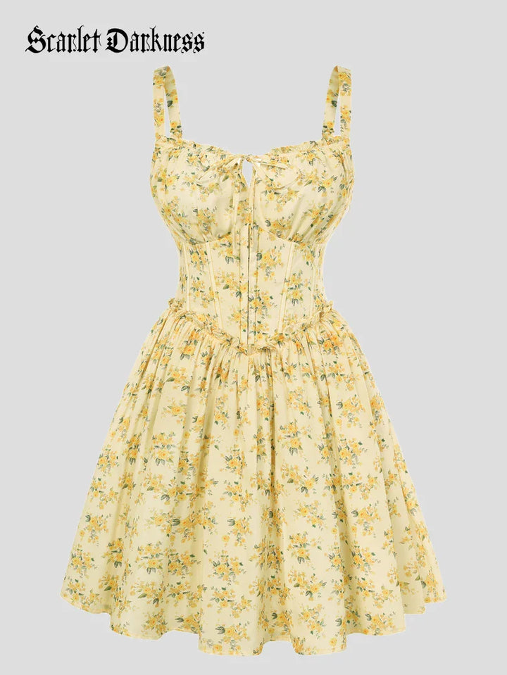 ROSELINE™ - Victorian Floral Corset Dress