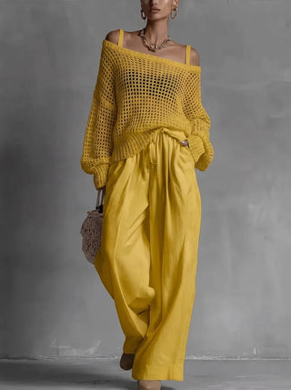 EMILIANA™ - Elegant Two-Piece Set - Yellow