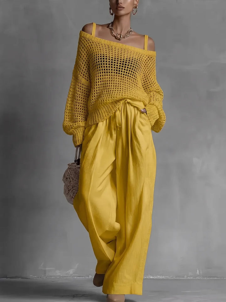 EMILIANA™ - Elegant Two-Piece Set - Yellow