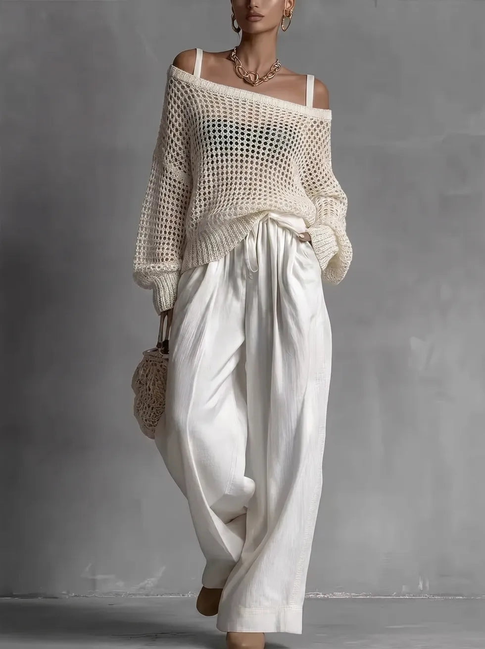 EMILIANA™ - Elegant Two-Piece Set - White