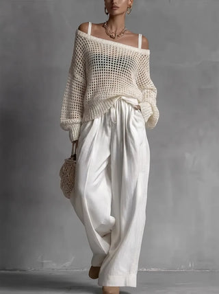EMILIANA™ - Elegant Two-Piece Set - White