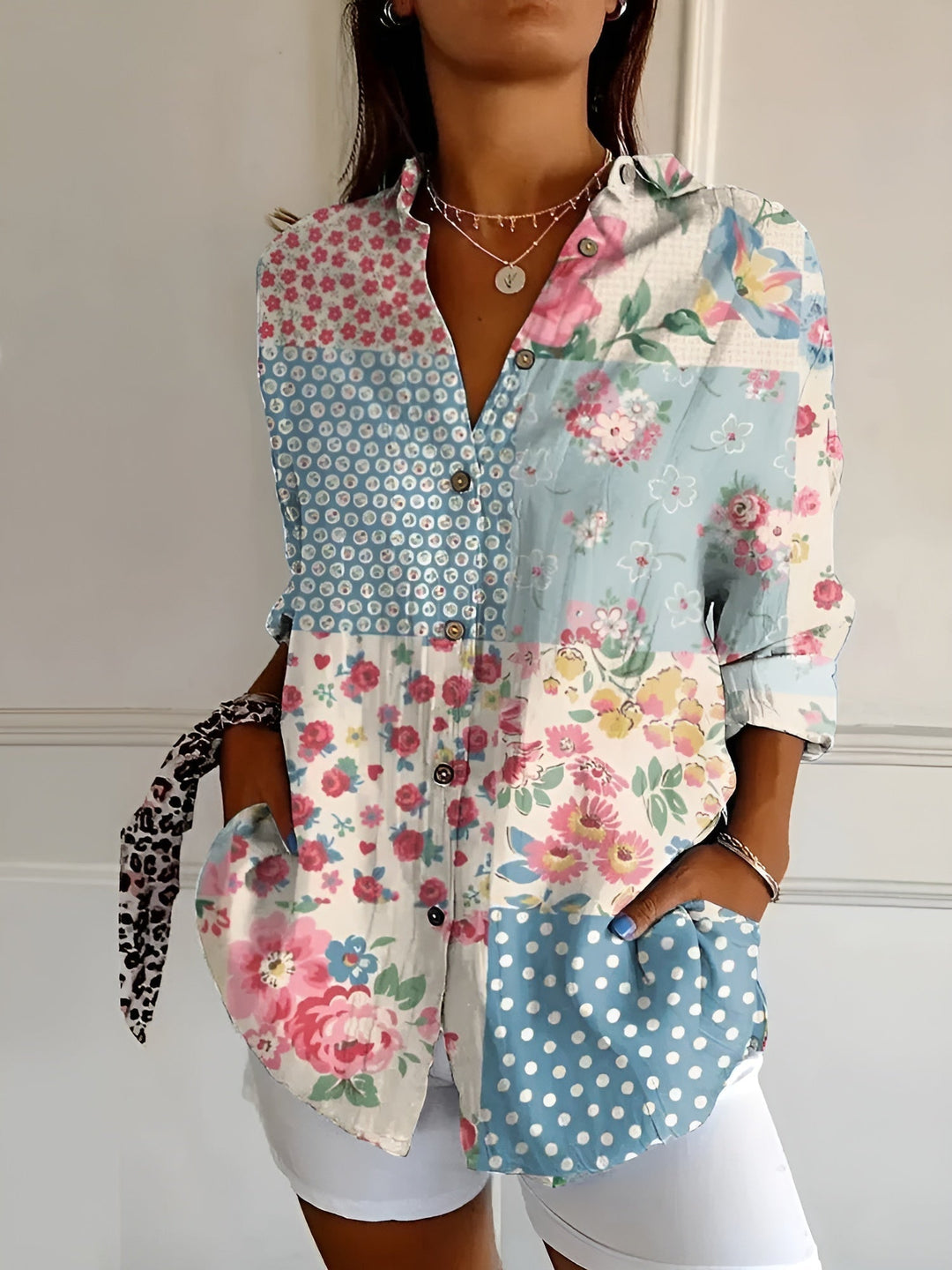 MAIA - Floral Wave Blouse