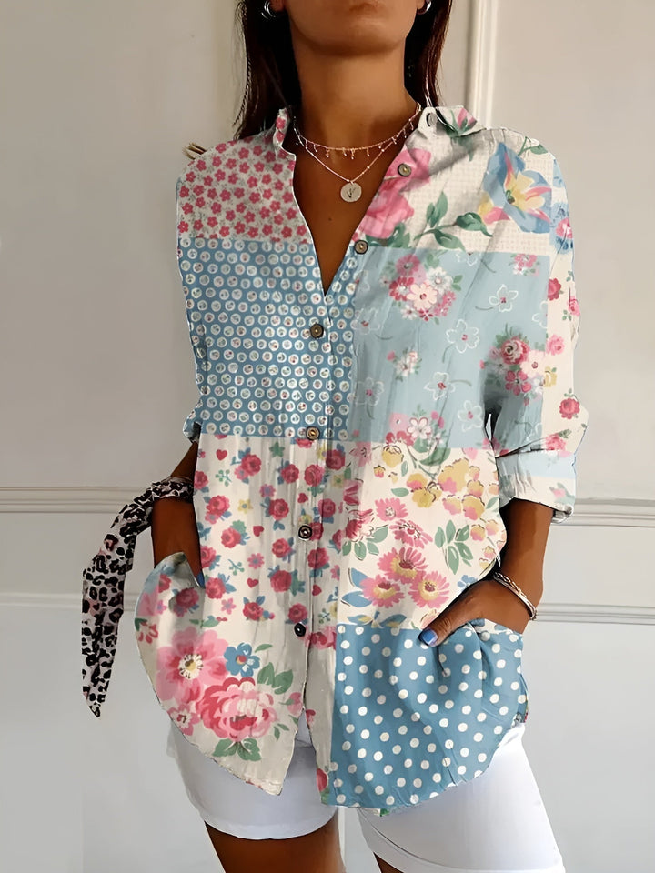 MAIA - Floral Wave Blouse