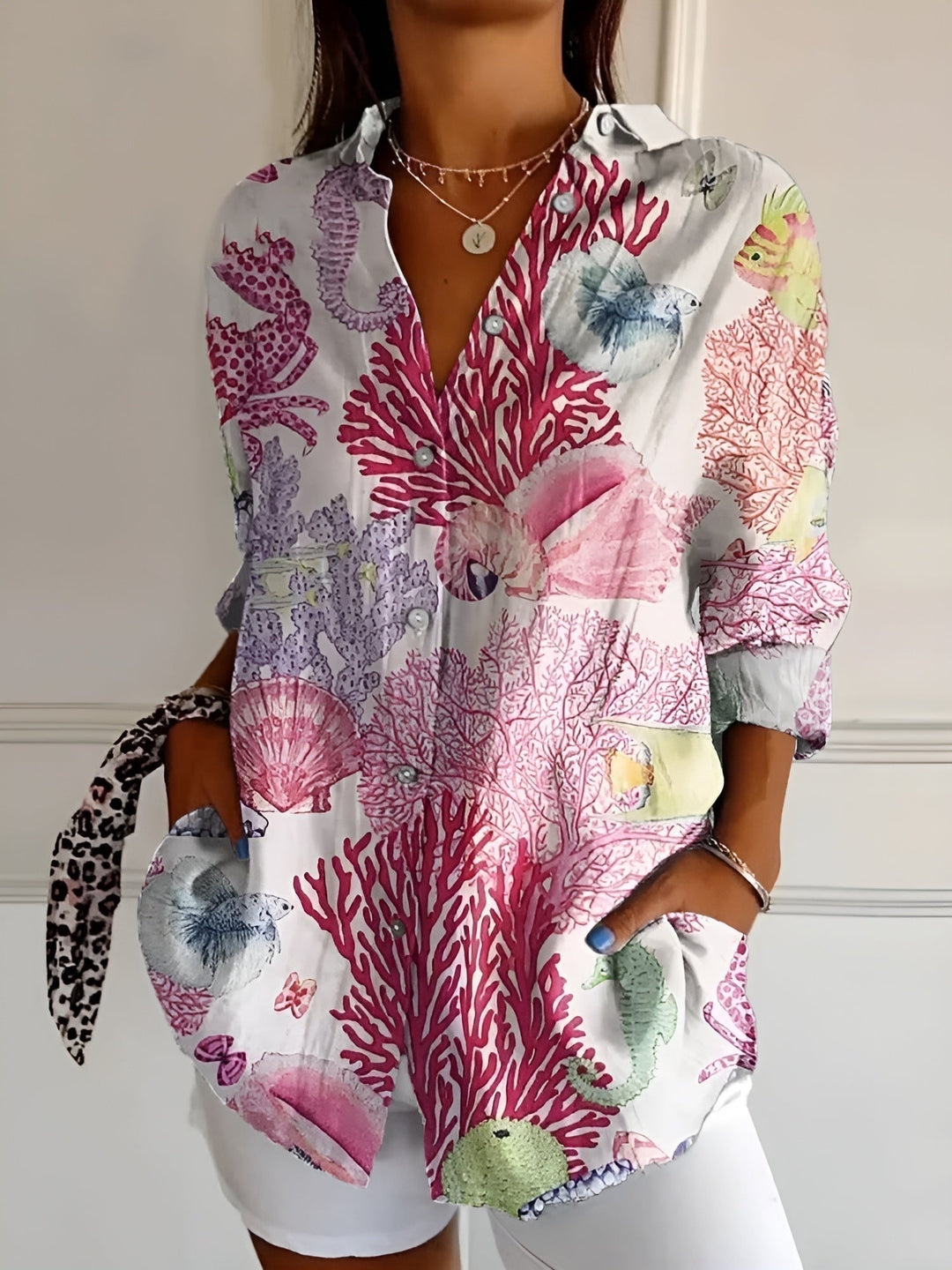 MAIA - Floral Wave Blouse