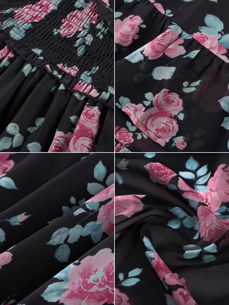 EMELINE™ - Renaissance Chiffon Pocket Dress