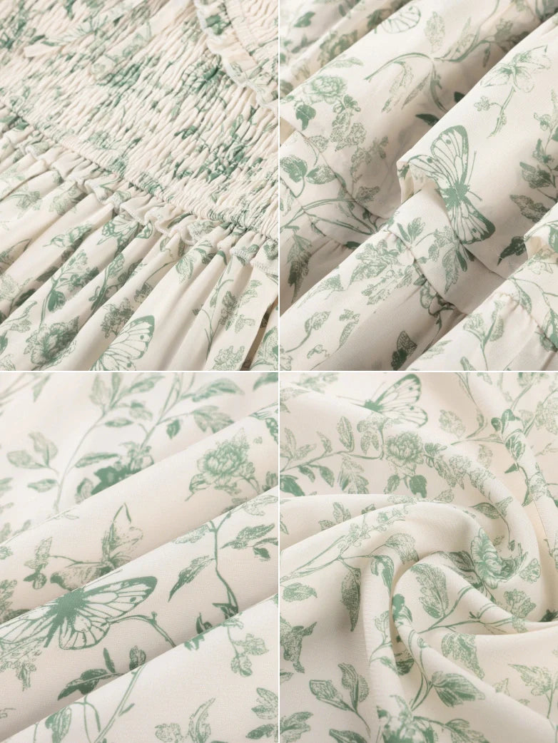 EMELINE™ - Renaissance Chiffon Pocket Dress