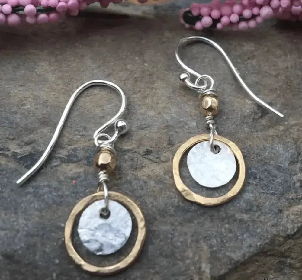 Alba | Vintage Gold and Silver Earrings