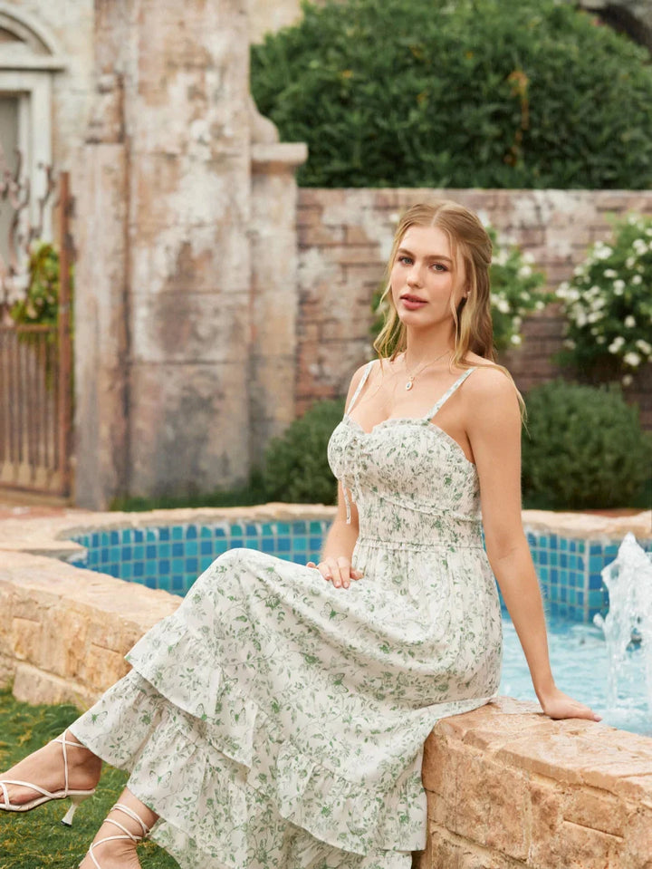 EMELINE™ - Renaissance Chiffon Pocket Dress